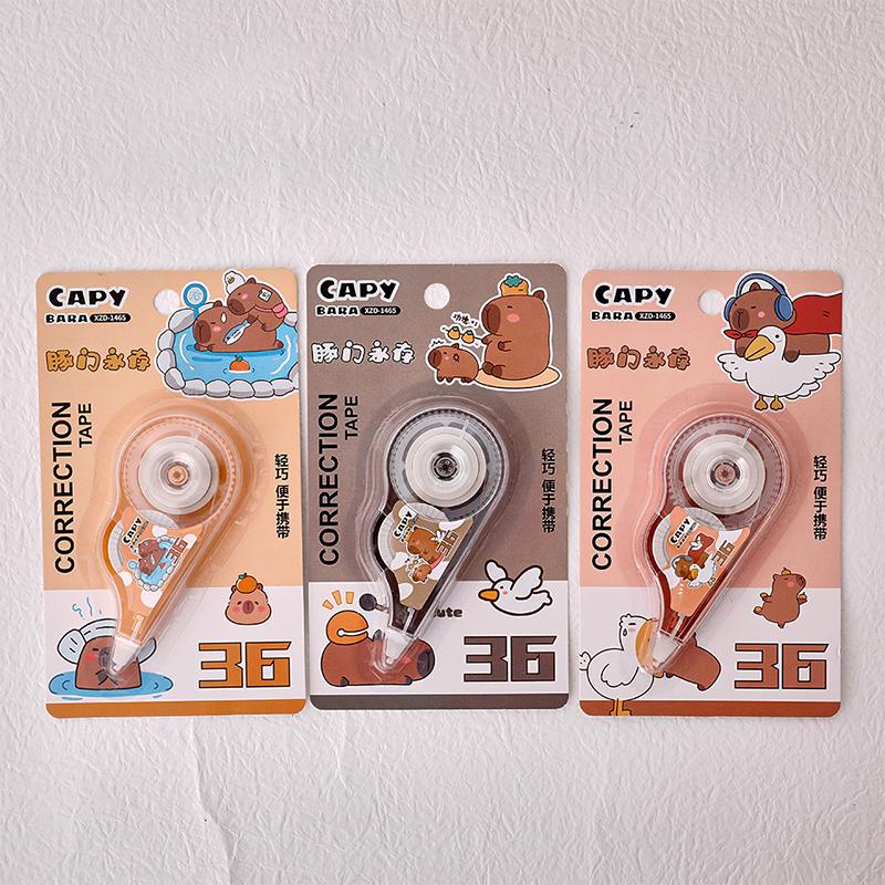 Cartoon Durable Capybara Correction Tape Portable Large Capacity Correction Tape Cute School Supplies Student Stationery Gifts