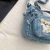 Vintage Denim Bag Crossbody Bag Women's Large Capacity Multi-Pocket Lightweight Shoulder Bag