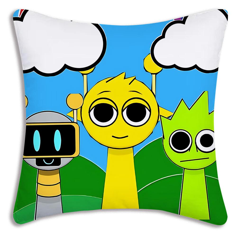 Joc amuzant Pentru S-SprunkiS Huse de Pernă Desene Animate Canapea Decorative Casă Imprimare Față-Verso Pluș Scurt Drăguț Husă Pernă