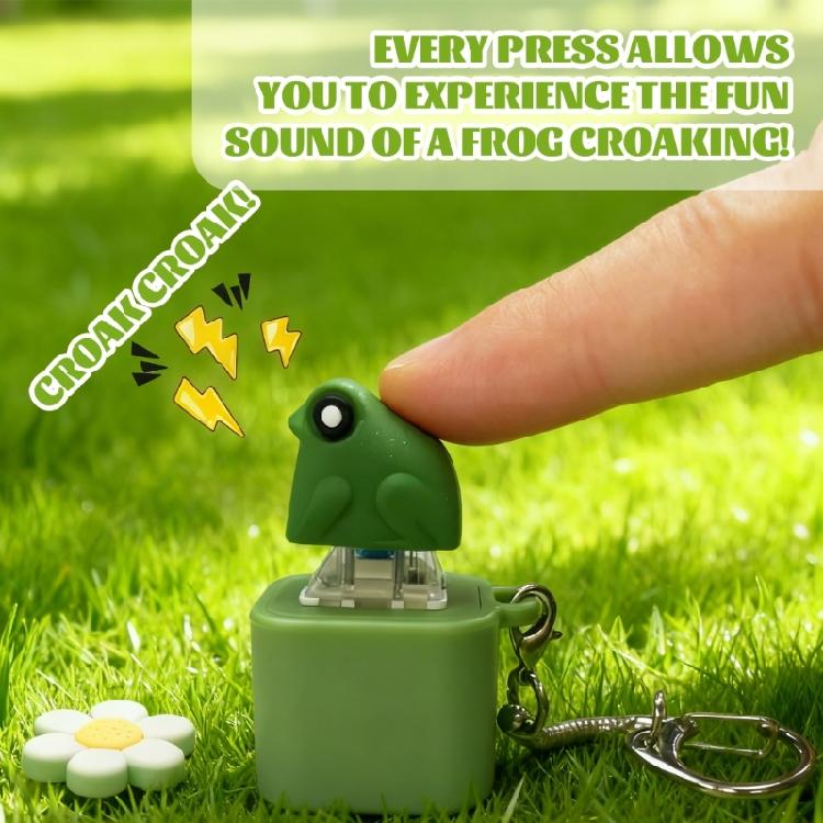 Miniature Keyboards Companion Frogs Stress Relief Toy Portable Clicks Sound & LED Light Sensory Fidgets Device