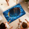 Illusion Rug Non-slip Doormat 3D Hole Rug for Entrance Kitchen Bathroom Indoor Halloween Porch Decorations