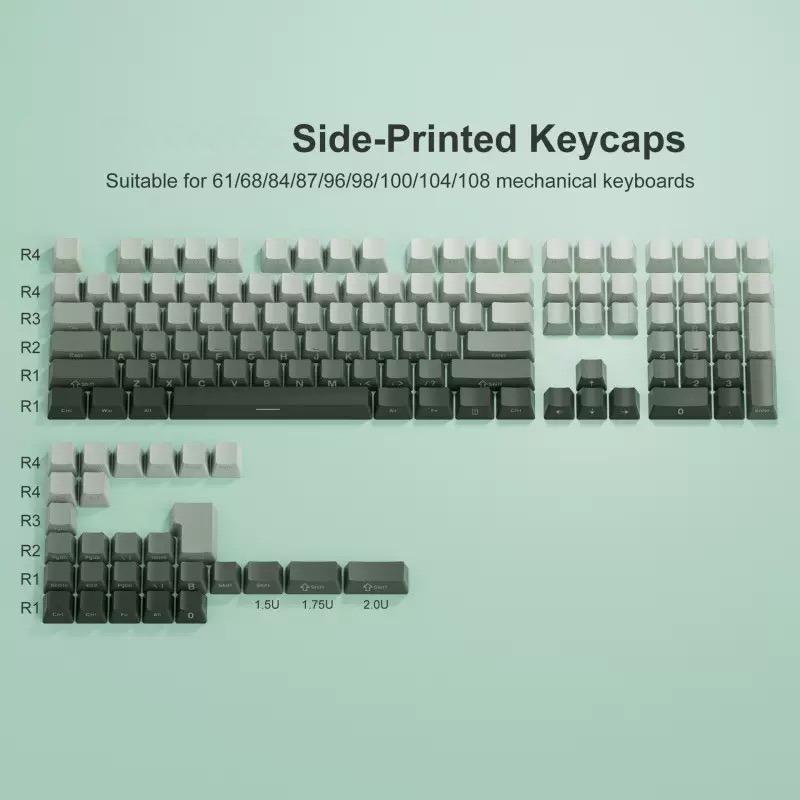 Xiaomi 133+ Keys White Side Printed Shine Through Keycaps Cherry Profile Double Shot PBT Keycaps for MX Switches Mechanical Keyboards