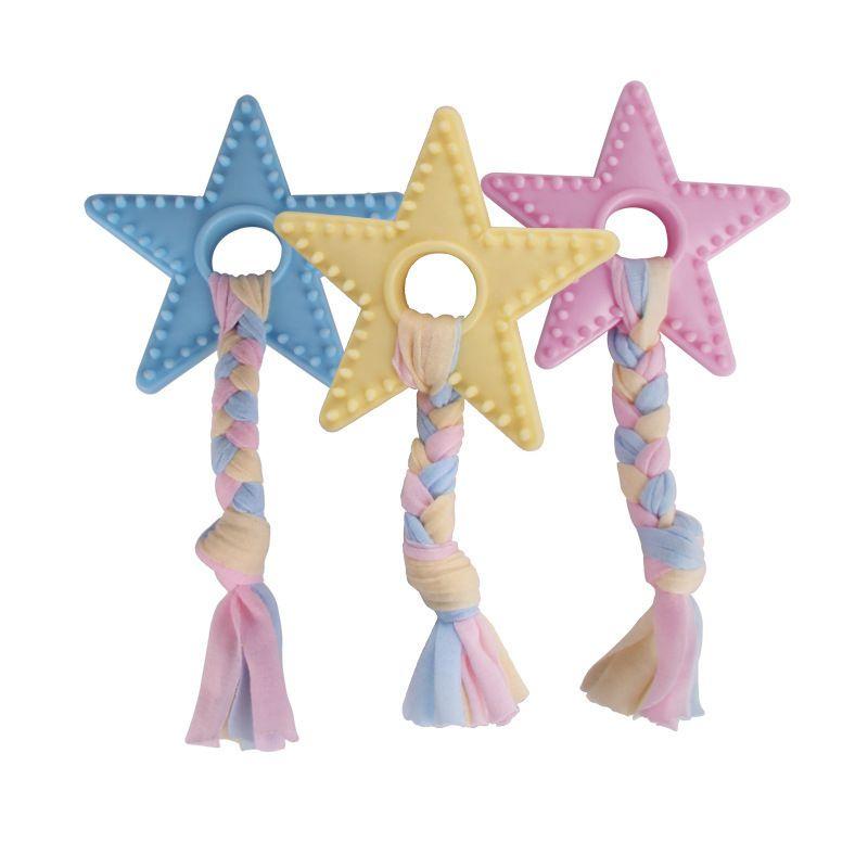 Pet Dog Puppy Toy Teething Tough Chew Bite Phonation Star Shape With Biteresistant Highquality Tpr Material