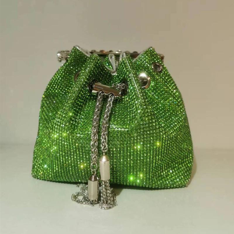 2026 Womens Crystal-Embellished Crossbody Bag Fringe Detail Small Square Shoulder No Top Handle
