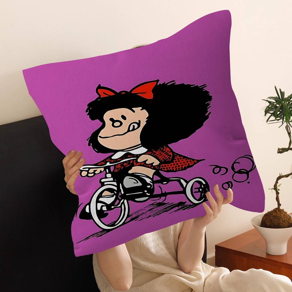 Cartoon M-Mafalda Pillow Cover For Bedroom Room And Living Room Sofa Decorative Cushion Cover