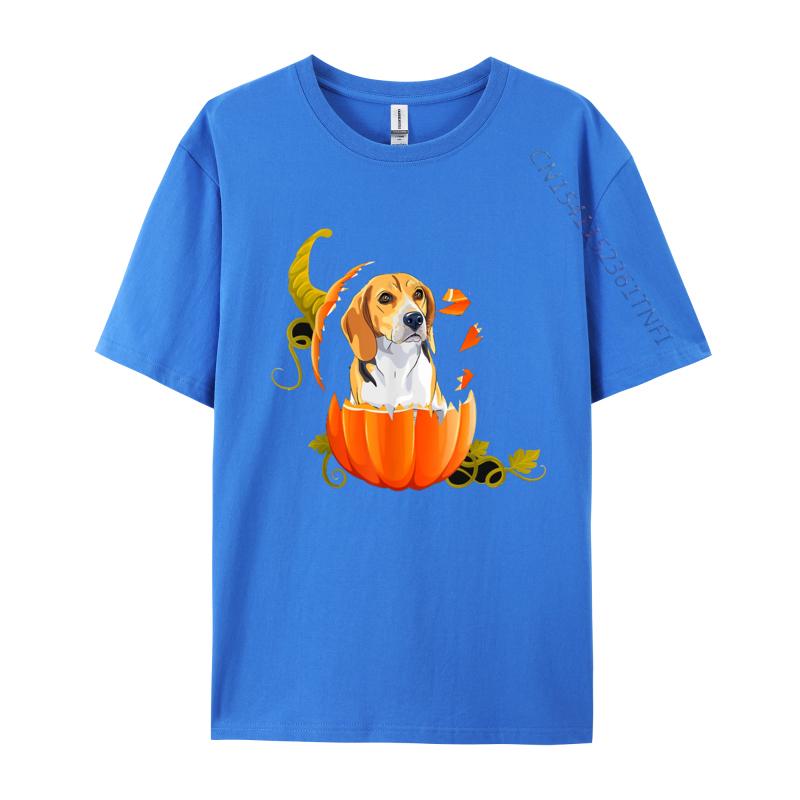 Beagle Pumpkin Halloween Ghost Tshirt Men T Shirts Birthday Gift Tops Cotton TShirt Happy Halloween Tshirt