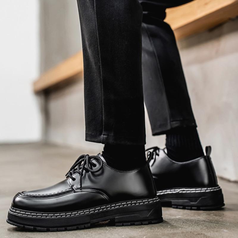 Fashion Men's Casual Shoes Classics Black Leather Shoe British Business Dress Shoes Lace Up Oxford Work Shoes for Men Loafers Big Size48