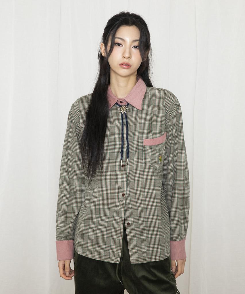 RuNaKi'Hu' Wxts002 Farmer Check Shirt (Pink)