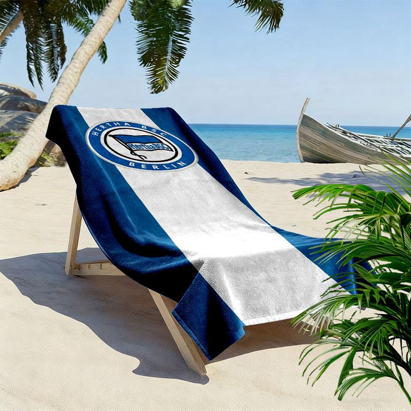 Hertha BSC Print Strandtuch, Großes Weiches Schnelltrocknendes Handtuch für Strand Camping Schwimmen