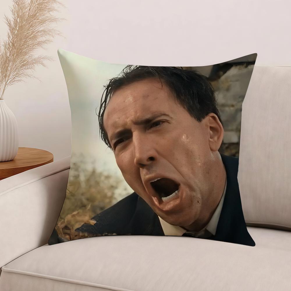 Actor New Pop N-Nicolas C-Cage Funny Pillow Case Office Cushions Suitable For Sofa Car Bedroom Decorative Cushion Cover