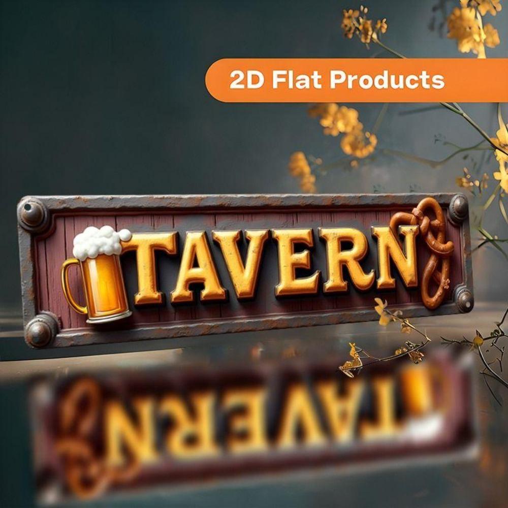 Retro Metal Wall Art for Home Office Beer Bar Decor