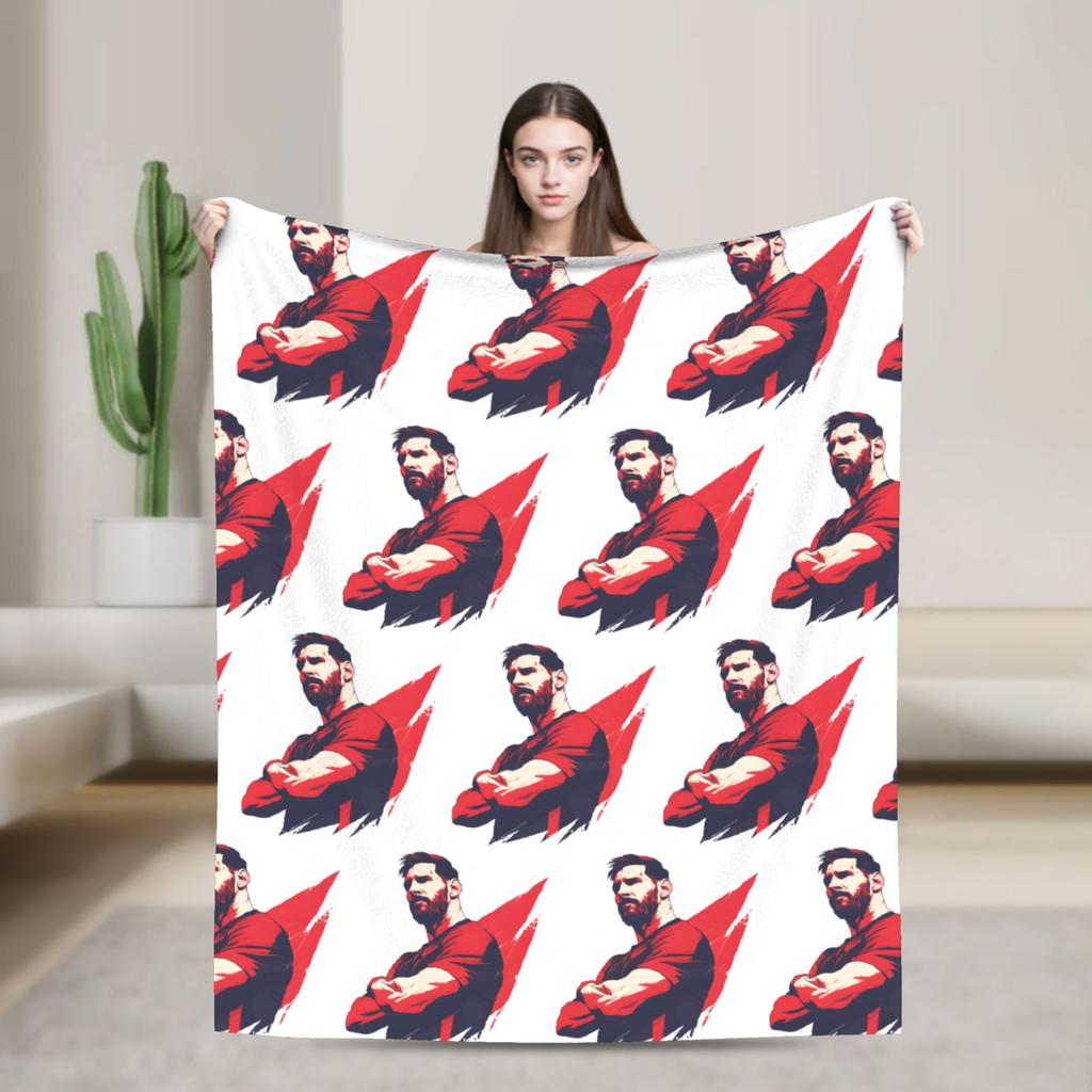 Fußball Messis Decken Flanell Bedruckt Multifunktionale Super Weiche Überwurfdecke für Bett Schlafzimmer Steppdecke