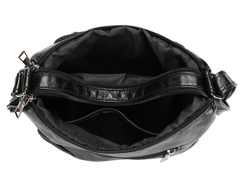 Elegante Mehrschichtige Umhängetasche aus Weichem Leder für Mütter mittleren Alters und ältere Mütter