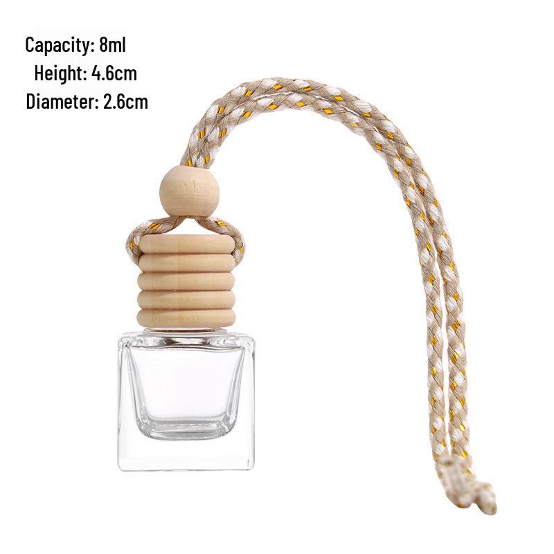 Glass Hanging Car Air Freshener & Essential Oil Diffuser Bottle
