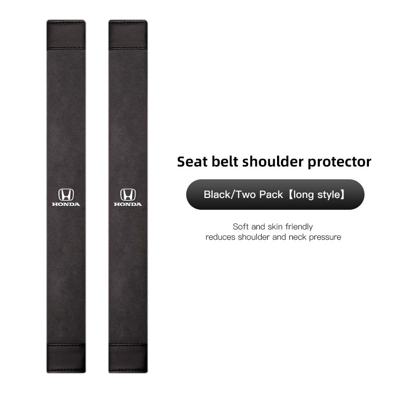 2Pcs Car Seat Belt Cover Shoulder Protector Auto Accessories For Honda Civic FIT CRV Accord HRV Vezel CRZ 5th CRX Pilot B-series
