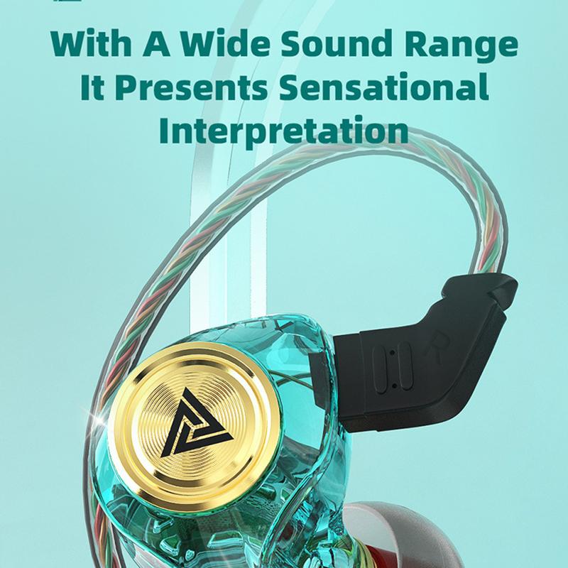 AK3 FiLe Wired Earphone with Microphone HiFi Music Monitor Bass Headphones Noise Cancelling Headset For Sport Gaming Earbuds