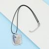 Anime Attack on Titan alloy Necklace figure Toys Wings of Liberty Shingeki No Kyojin Leather Chain Gold Color Pendant gift
