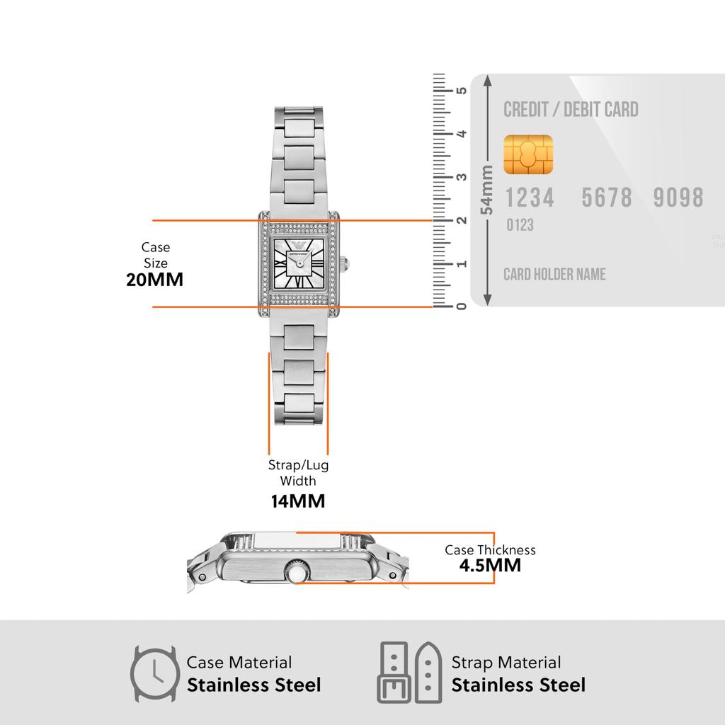 Emporio Armani AR11662 Silver Watch Women's