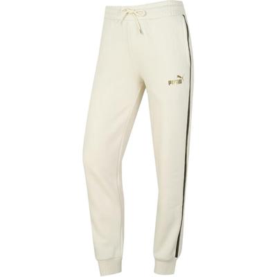 Lifestyle Series Color Block Retro Striped Loose Fit Cuffed Casual Drawstring Mid Rise Knitted Sports Pants Women Pants Light-Yellow 685334-87