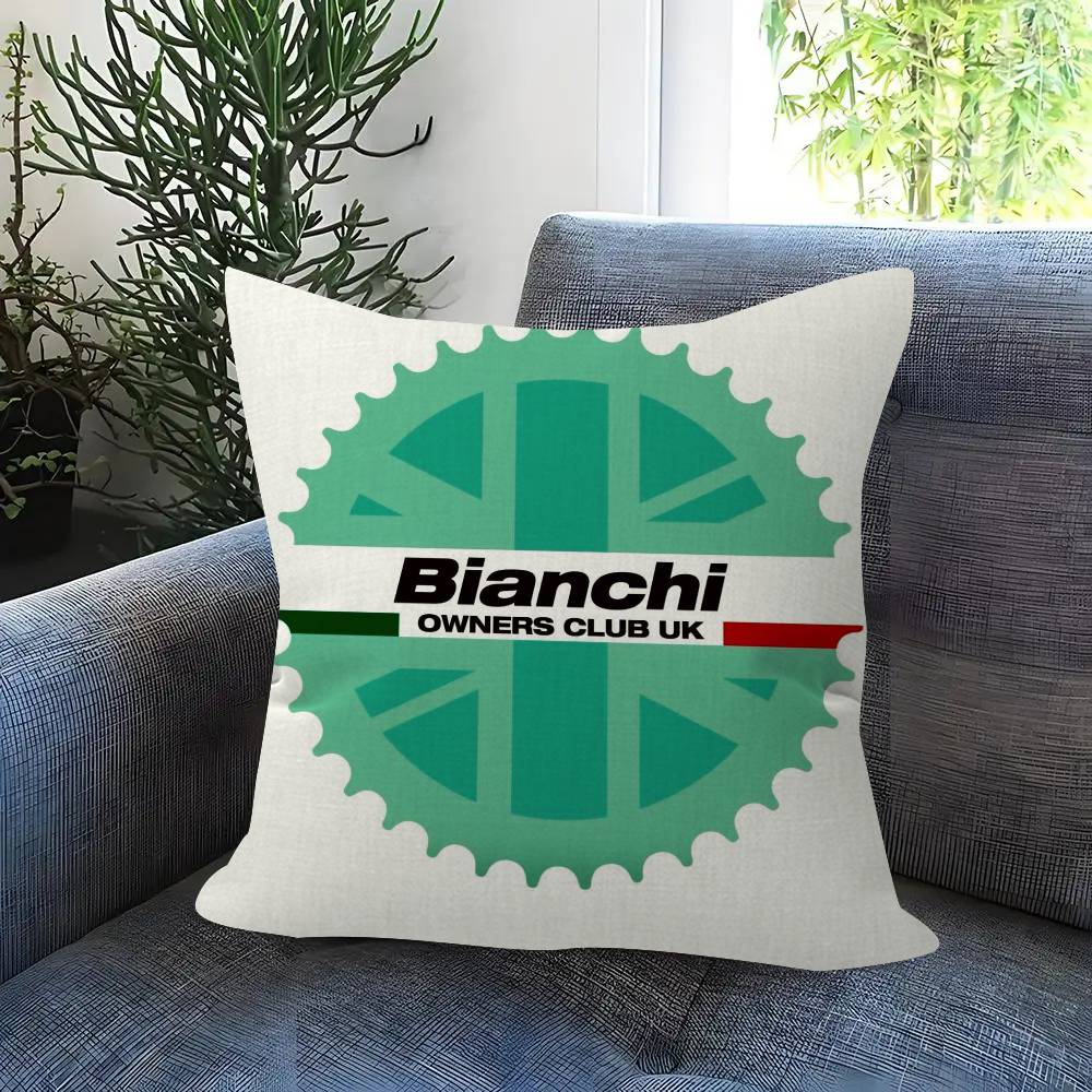 BBBianchiS Bike Logo   Cushion Cover Pillowcase Upholstery Sofa Throw Pillow Home Decor Pillowcas