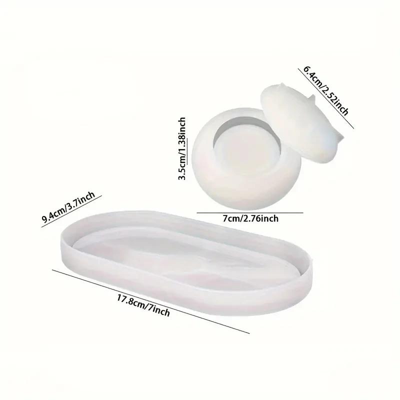 

Small Round Jar with Lid Silicone Mold Cute Candle Cup Concrete Mold DIY Cement Jewelry Storage Box Epoxy Resin Mold Home Crafts