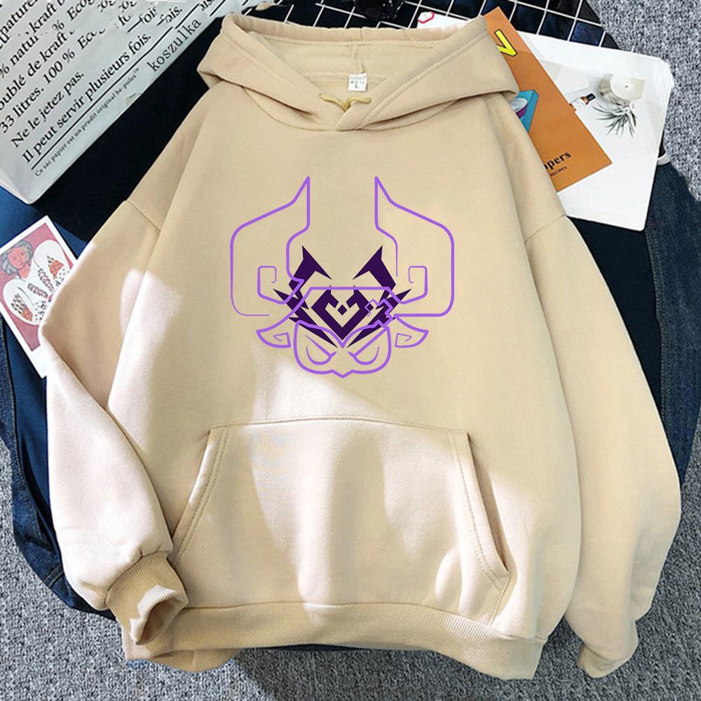 Genshin Impact Varesa Anime Hoodie Men Retro Sweatshirt Autumn/Winter Kawaii Retro Casual Sweatshirt