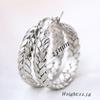 18K Stainless Steel 25MM Wheat Ear Hoop Earrings