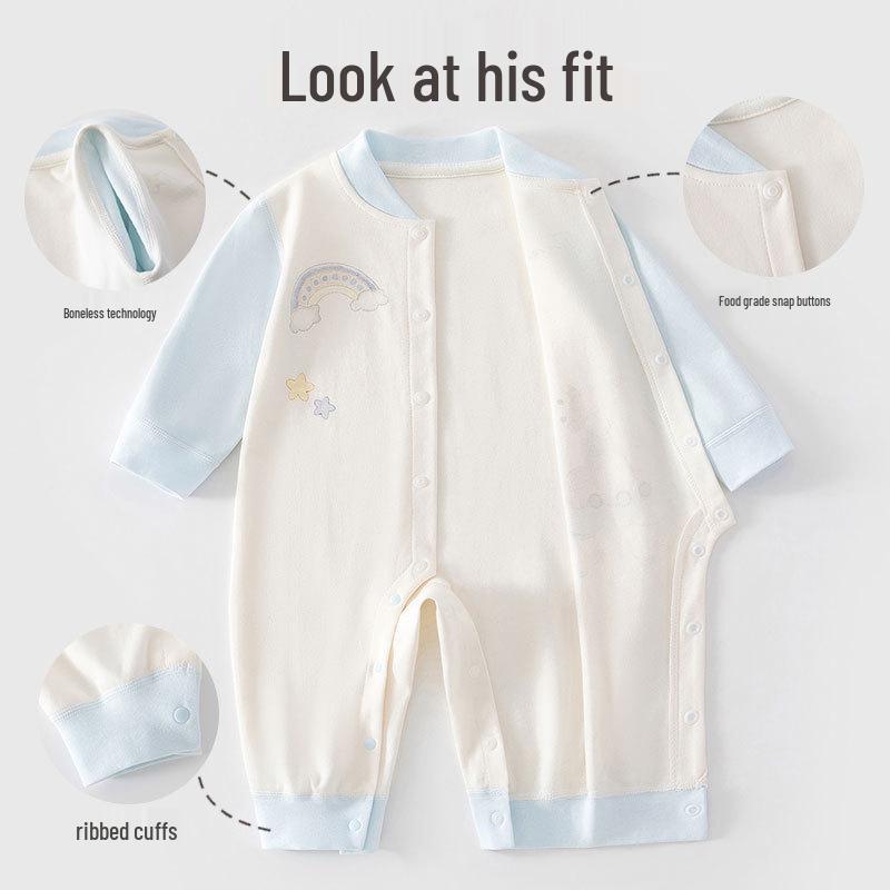 All-Season Cotton Baby Bodysuit: Spring & Autumn Style Newborn Romper
