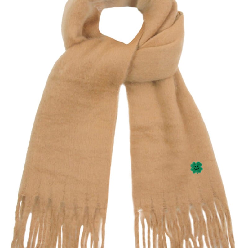 

GRAVER [BAG&ACC] Clover Embroidered Bold Muffler_Brown BROWN