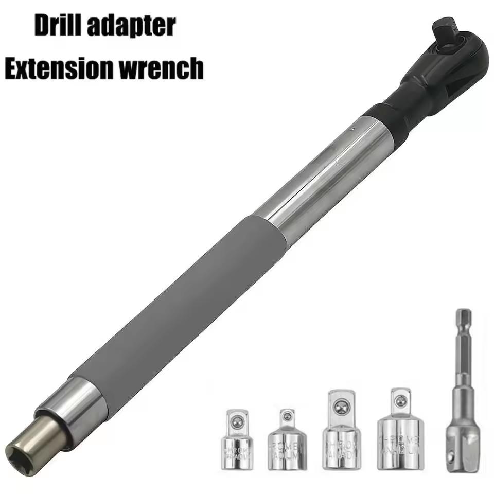 Cordless Electric Ratchet Wrench Wear Resist Electric Extension Wrench 2 In1 Lightweight Impact Extension Wrench Auto Repair Tool