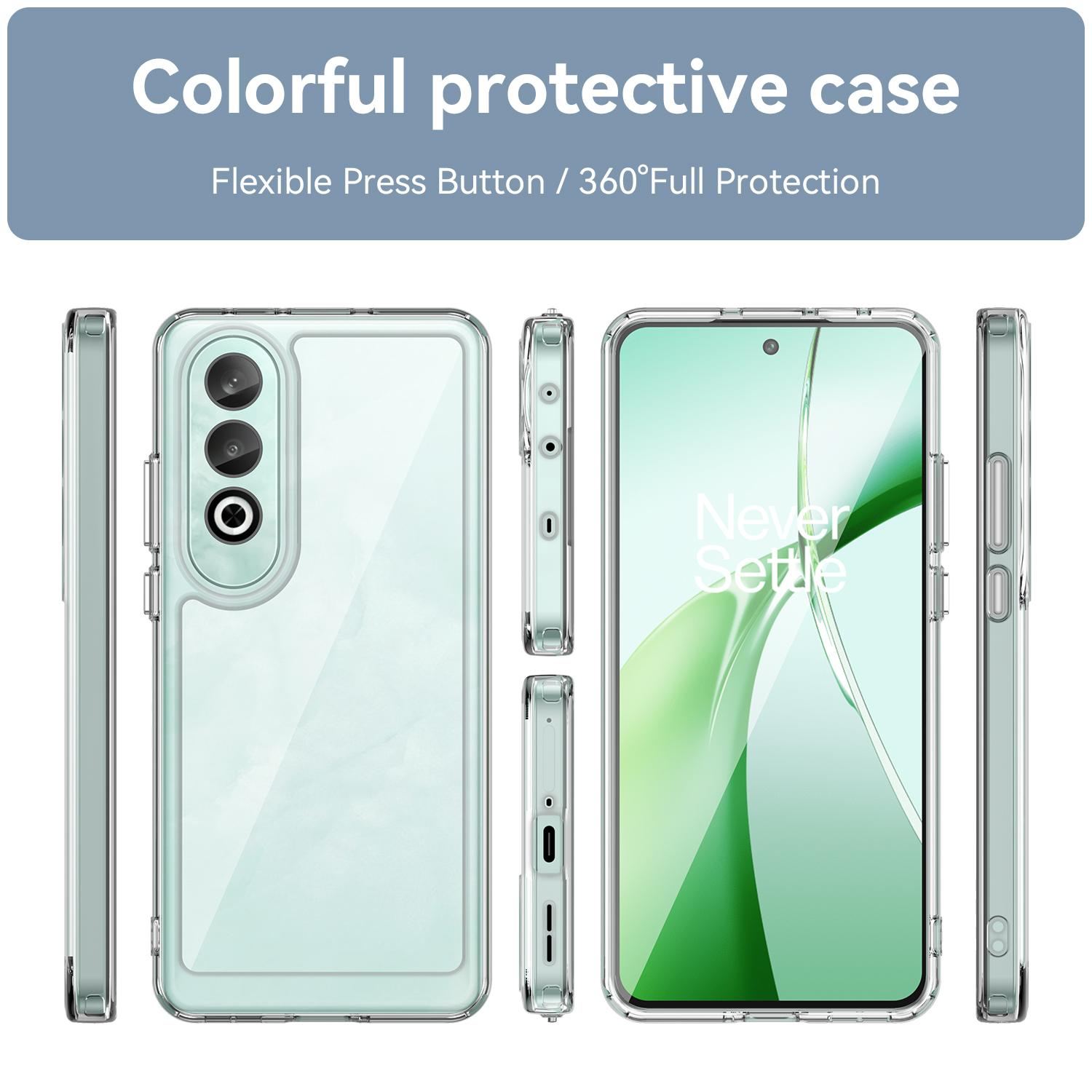 

For OnePlus Nord CE4 5G Clear Case WANLONFENG FM Series TPU Phone Back Cover (Big Lens Hole) E