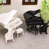 Dollhouses Miniature Grand Piano With Guitar And Cello Musical Instrument Set Wooden Furniture For Imaginative Play