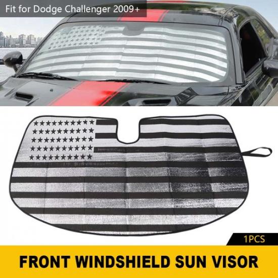 Folding Interior Sunshade Sun Visor Cover Accessories For Dodge Challenger 2009+