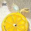 Fruit Jewelry Lemon Slice Brooch Pin, Oil Dripping Pin with Women Girls Rhinestone Leaf, Decorative Badge for Clothes Bags Scarves Metal