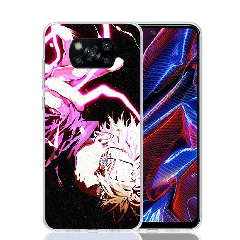 JujuKaisen Gojo Satoru Phone Case For Xiaomi Poco X7 X6 X5 Pro F7 Ultra Redmi 15C 15 13 13C 12 12C 10 10A 10C 9 9A 9C 9T Cover P