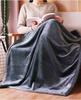 Thickened Flannel Fleece Solid Color Blanket - Office Nap & Gift Blanket with Custom Logo