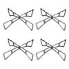 Portable Folding Stainless Steel Steaming Rack Cross Design Pot Rack Kitchen Accessories 12 point 5 cm 3 cm 4 pcs