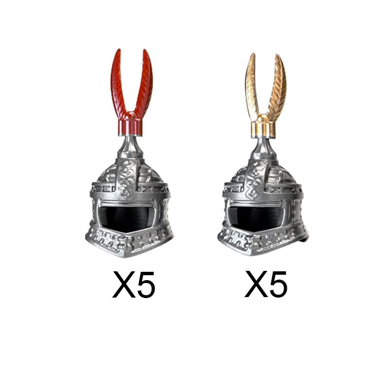 MOC Medieval Castle Knight Figures Waffen Accessories Flame Helmet Shoulder Armor Sword Toy
