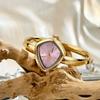 Square-shaped Dial Quartz Watch Open Design Bracelet Watch Creative Wristwatch  for Women