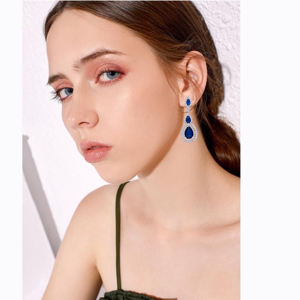 Elegant Water Drop Zircon Earrings For Women With Sparkling Cubic Zirconia And Highend Style