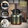 Titanium Stewing Tea Pot with Smart Temperature Display, Large Capacity, Insulated for Health Brews.