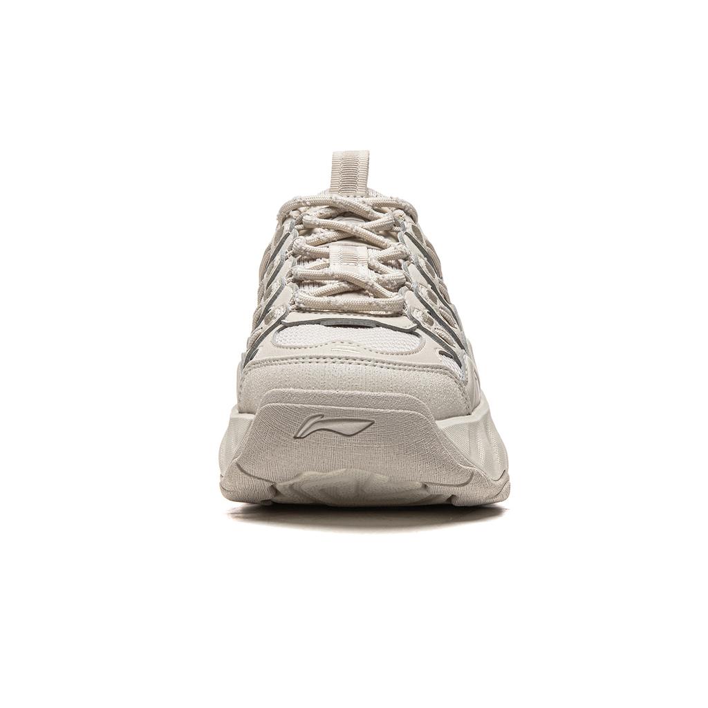 Li Ning Classic Versatile Retro Fashion Thick Sole Height Increasing Slimming Casual Low Top Lifestyle Shoes Women sneaker Stalactite-Gray AGCW028-4