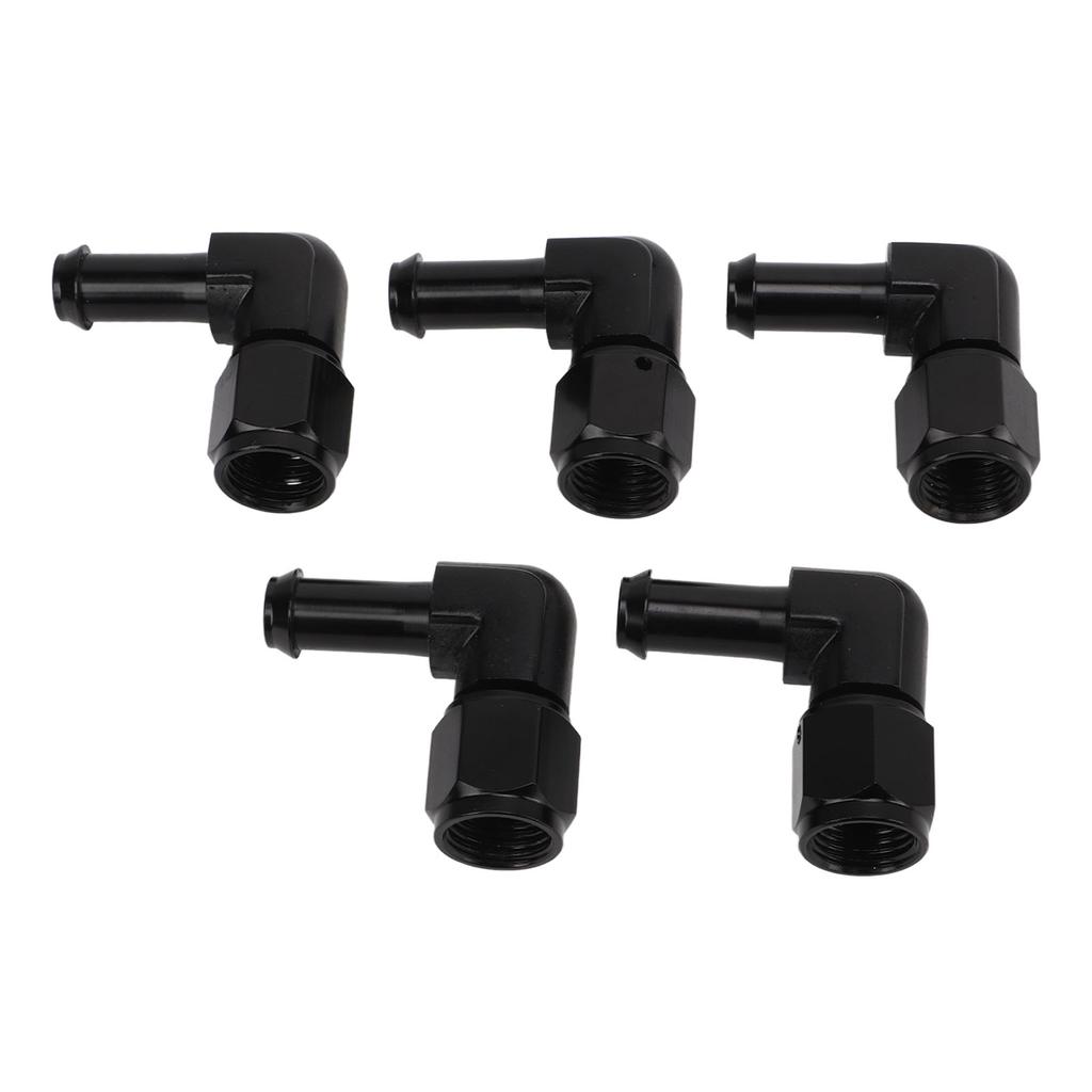 5 Pcs 90 Degree Fuel Line Fitting Adapter Leakage Prevention 6AN Female To 38in Barb Hose End