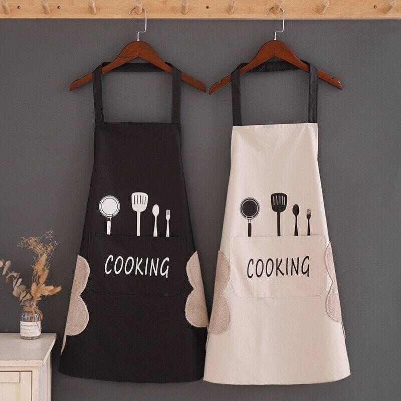 Waterproof Proof Oil Pvc Apron With Pocket Butcher Chefs Kitchen Cook Unisex Bbq