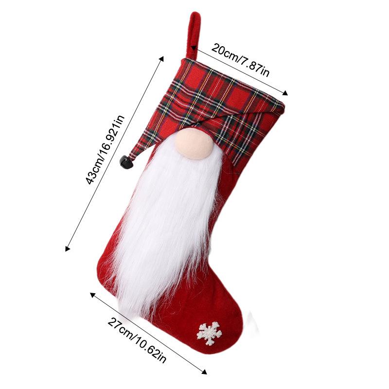 Weihnachtsstrumpf für Kinder, Geschenktasche und Baumschmuck