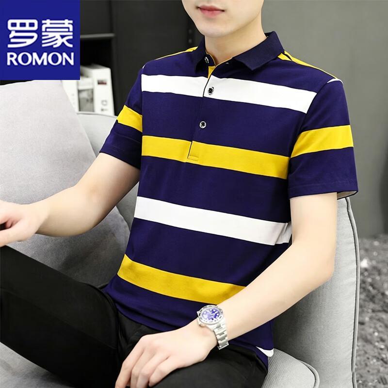 ROMON Men s Striped Polo Shirt 3XL