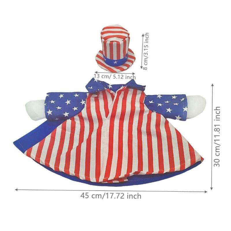 Gänse Outfit Veranda Gänse Kleidung für Gänse Statue Jul 4. Thema Veranda Gänse Kostüm für Garten Hof Terrassen Dekoration