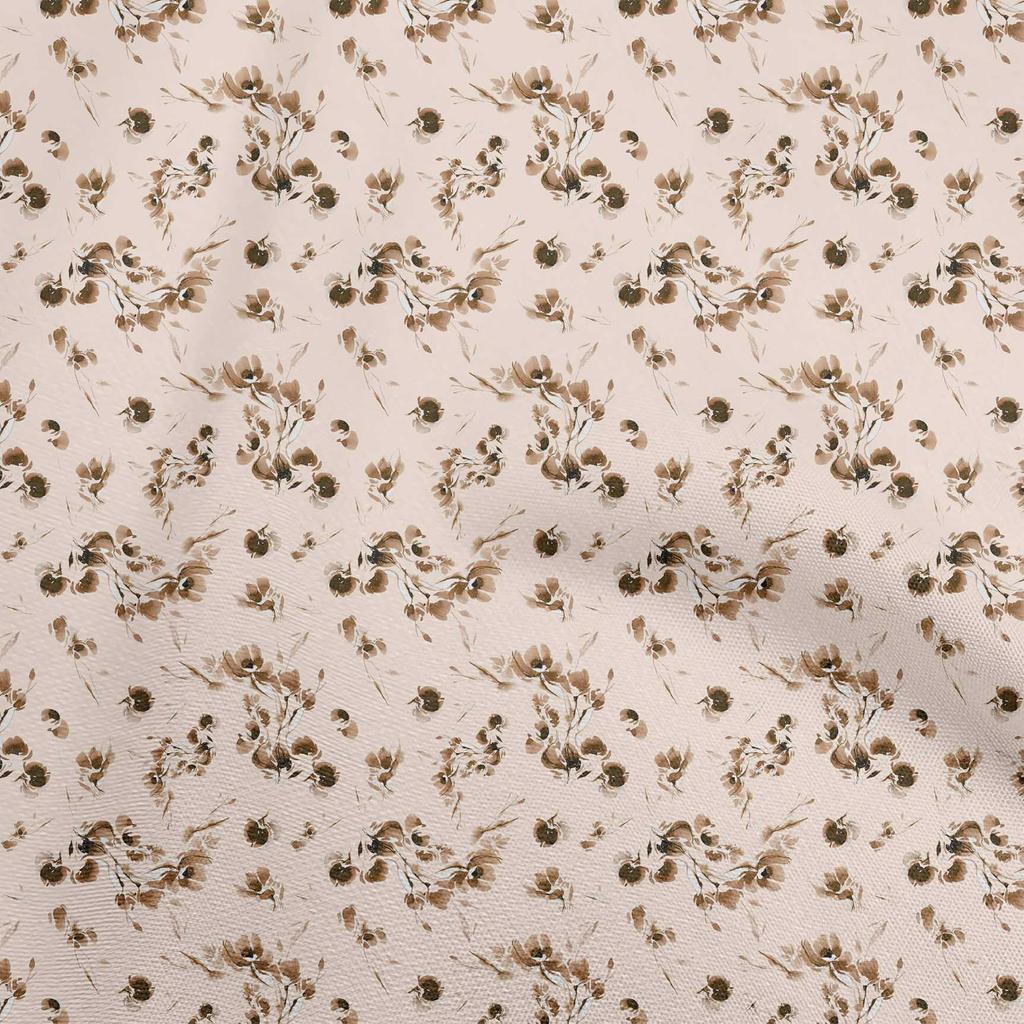 oneOone Cotton Flex Light Blue Fabric Abstract Floral Sewing Craft Projects Fabric Prints By Yard 40 Inch