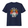 Retro Cool Baby Boy T Shirt Pregnancy Reveal for Moms Fun Its A Boy with Sunset Print Stylish Gender vintage Washed