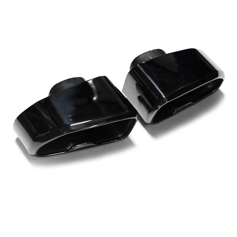 1 Par de Ponteira de Escape para Carro Para BMW G01 X3 G02 X4 2019 2020 Ponteira de Silenciador de Aço Inoxidável Tubo de Escape Ponteira Quadrada Sistema de Escape